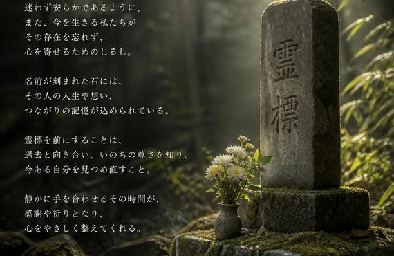 霊標の意味を知り、心を寄せる