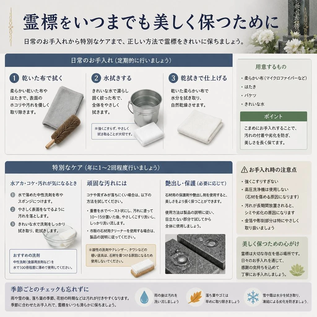 霊標の掃除方法